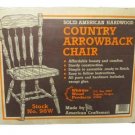 Solid American Hardwood-"Country Arrowback Chair" (Unfinished Kit)