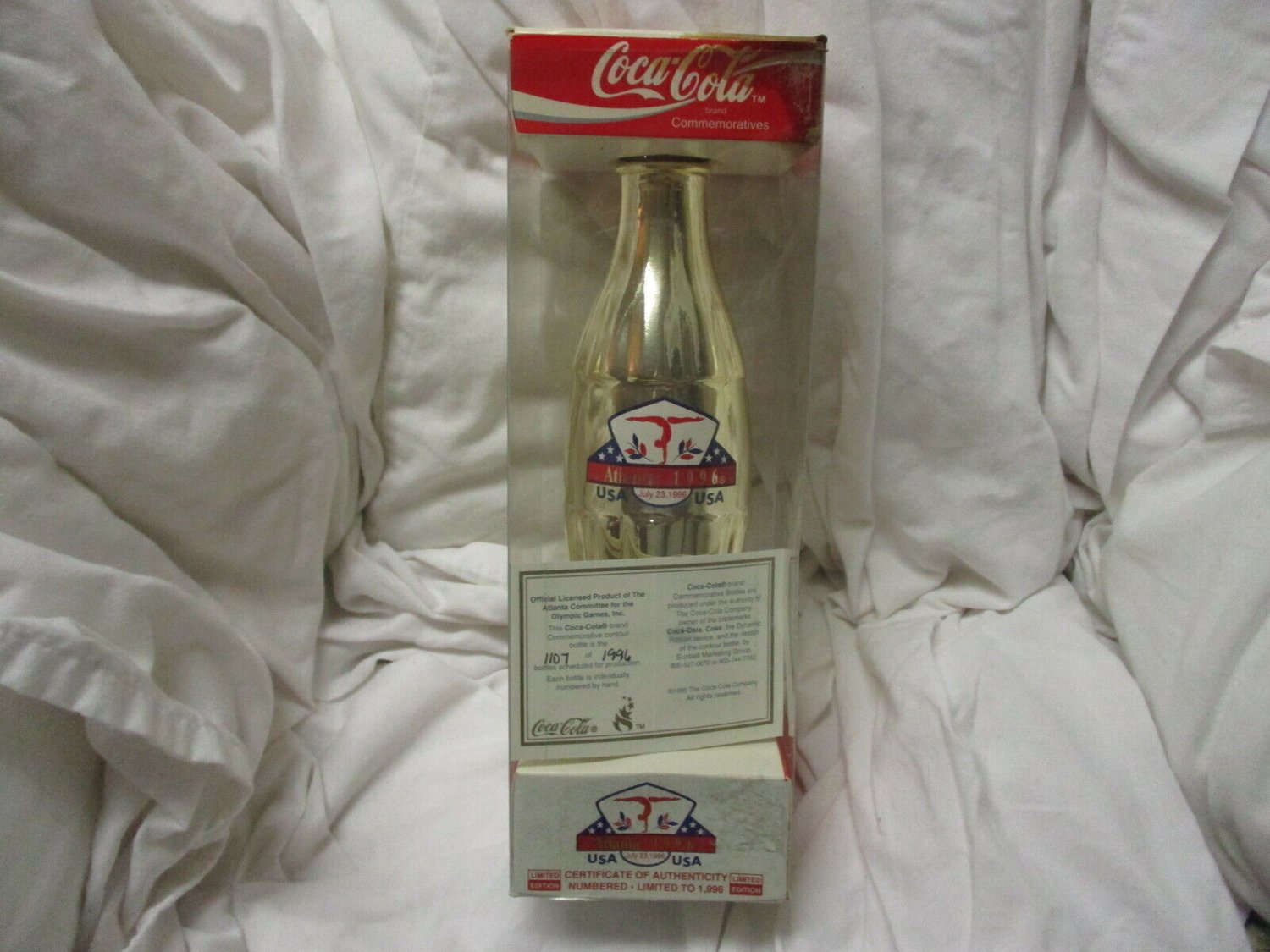1996 Coca Cola Olympic Games Gymnastics Bottle Vintage