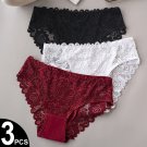 3PCS/Set Luxury Floral Embroidery Women Lace Panties