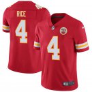 Men's Chiefs 4 Rashee Rice Red Stitched Limited Jersey