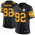 Men's Steelers 92 James Harrison Black Rush Gold Stitched Limited Jersey