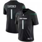 Men's Jets 1 Sauce Gardner Stealth Black Stitched Limited Jersey