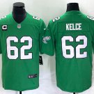 Eagles 62 Jason Kelce Green Stitched Men Jersey with C Patch