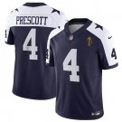 Cowboys 4 Dak Prescott Navy Thanksgiving 2023 F.U.S.E Men Jersey walter payton patch