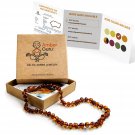 Baltic Amber Necklace (Authentic, Certified) - 12.5 inches - Unisex Jewelry - Cognac