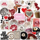 Pintest Girl Stickers,Aesthetic Vinyl Laptop Computer Phone Water Bottle Stickers