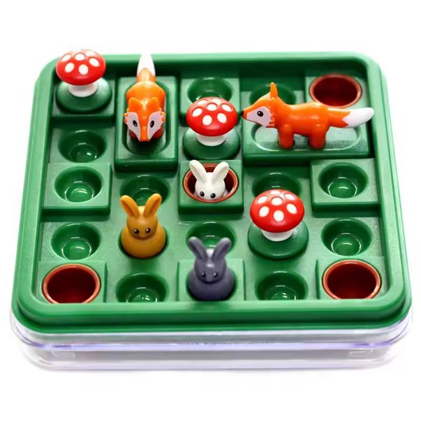 Bunny Bouncing Game Kids Puzzle Board Checkers Toy Funny Rabbit