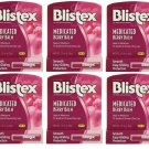 6 Pack Blistex Medicated Berry Balm Spf 15 0.15 Oz Each