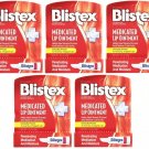 5 Pack Blistex Medicated Lip Ointment for Dryness and Cold Sores, 0.21oz Each