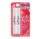 3 Twin-Packs Softlips Lip Protectant Balm, Sunscreen SPF 20, Cherry