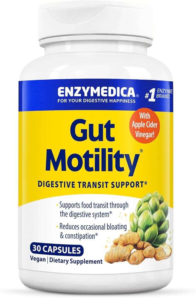 Enzymedica, Gut Motility, Promotes Regular, Healthy Bowel Movements,
