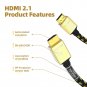 TopTrend 8K HDMI Cables 2.1 6ft 48Gbps, Copper Plug, Aluminum Alloy Shell, CL3 Flame
