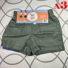 Members Mark Girl's Woven Shorts, 6/6x, Green Midnight/Light Chambray