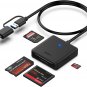 Memory Card Reader, BENFEI 4in1 USB USB-C to SD Micro SD MS CF Card Reader Adapter