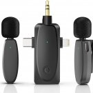 IMAXTOP Wireless Lavalier Mini Microphone, 2.4G Ultra-Low Delay Lapel Mic-3 in 1