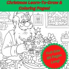 Christmas Learn-To-Draw & Coloring Pages