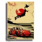 Racing Car Wall Picture Vintage Aesthetic Gtr Anime Moon Printis