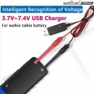 Universal USB Charger - 3.7V-7.4V w/ Light, Fits UV-25PRO, M-5R, Retevis Walkie Talkies