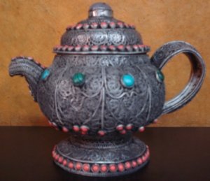 White Metal Tea Pot