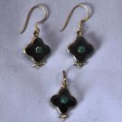 Black onyx stone sterling silver jewelrry set