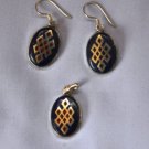 Purple onyx jewellery set