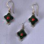 green onyx jewellery set