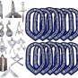 Blue Lodge Masonic Silver Chain Collars with Jewels Complete Set of 12