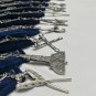 Blue Lodge Masonic Silver Chain Collars with Jewels Complete Set of 12