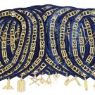 MASONIC BLUE LODGE 12 gold Chain Collar + Free Jewel Set