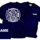 Personalized Maltese Cross Firefighter T-shirt Fire Department Uniforms