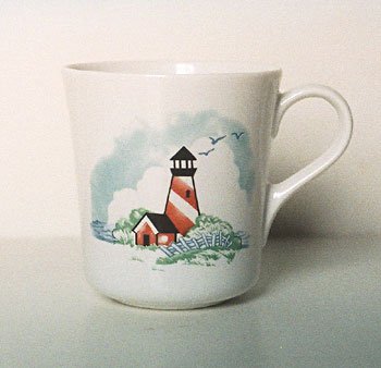 Corelle OUTER BANKS Coffee Cup / Mug Lighthouse