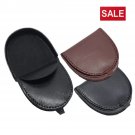 Men's Ladies Real Leather Coin Tray Change Money Holder Large Purse Wallet Pouch