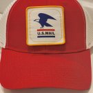 U.S MAIL Patch Red/White Mesh Snapback Trucker Hat