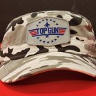 TOPGUN Patched White Camo Cadet Hat