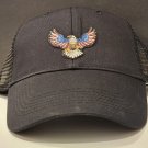 American Eagle Patch Black Mesh Snapback Trucker Hat
