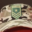 SOLDIER Patched White Camo Cadet Hat