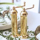 Alexander Mill Set: 2 Brass Handcrafted #102 Pepper 7.5'' & Salt #109 9'' ATLAS