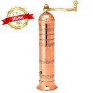 ALEXANDER Elegant Copper Pepper Mill 9-Inch Adjustable Grind Handmade ATLAS #404