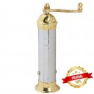 ALEXANDER GREEK Chrome Brass Pepper Mill 7-Inch Adjustable Handmade ATLAS #212