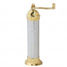 ALEXANDER Chrome Plated Brass Salt Mill 9-Inch Adjustable Handmade ATLAS #219
