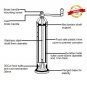 Alexander Chrome-Brass Salt Mill Grinder #218, 8", Adjustable Handmade