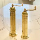 Set of 2 Alexander Mill Brass Pepper #105 10'' Salt #108 8'' ATLAS Expedited US