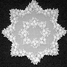 Tea Rose Table Topper 42 in Round  White Heritage Lace