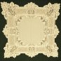Heirloom Pattern Table Topper Antique Gold Color 35 x 35 Inches