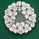 Bells and Holly Doily 12 R White Oxford House Set Of (2)