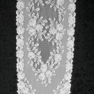 Tea Rose Table Runner 14 x 72 White Heritage Lace