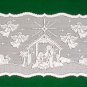 Nativity Table Runner 14x52 White Table Runner Heritage Lace