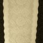 Roses and Bows Table Runner 14 Inches x 57 Inches Ivory Lace Over Ivory Material Oxford House