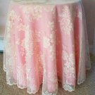 Rose Bouquet Round Lace 70 Inch Ivory Oxford House