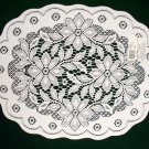 Poinsettia White Placemats 14x19 White Oxford House Set Of (4)
